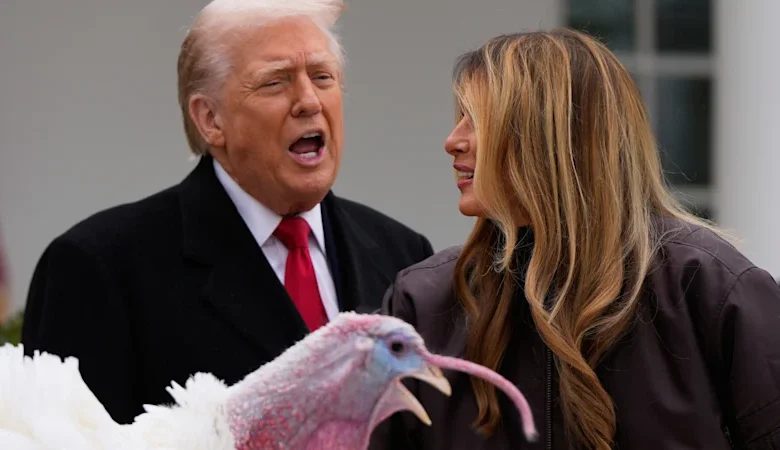 ‘He’s a big fat slob’: Trump injects own brand of humour into beloved tradition