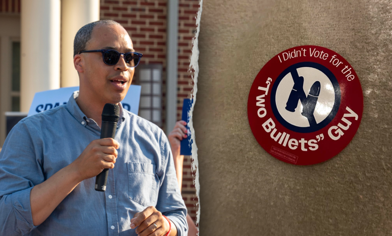 ‘I didn’t vote for the two-bullets guy’: GOP group trolls Jay Jones with stickers at Virginia polls