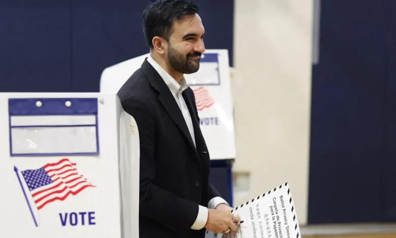 ‘On the brink of making history’: Zohran Mamdani casts vote in NYC election