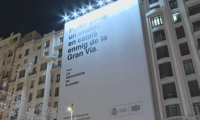 ‘Try putting a Spanish ad up in Barcelona’: Catalan-language billboard in Madrid backfires on 50th anniversary of Franco’s death
