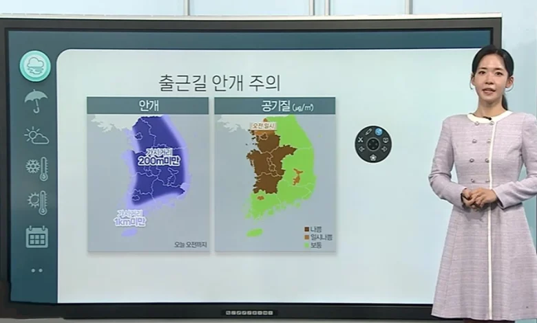 [날씨클릭] 출근길 내륙 짙은 안개 …오후부터 강원영동 비