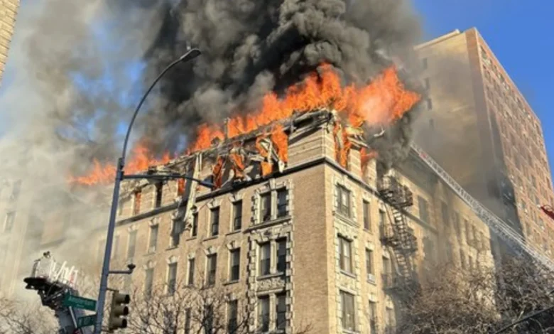 2 injured in 4-alarm fire burning through Upper West Side of Manhattan apartment building