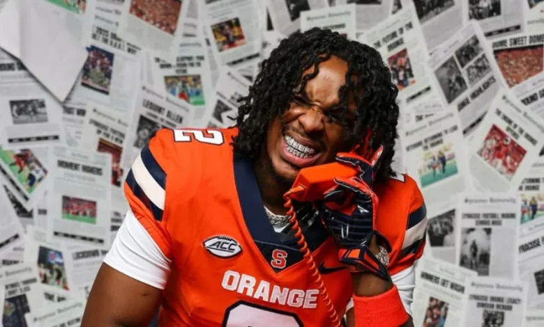 25-year-old rapper will play football at Syracuse
