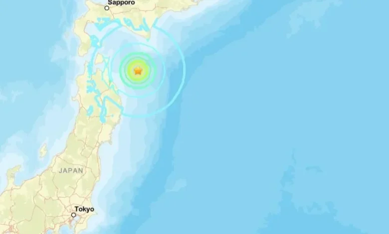 6.7 magnitude quake strikes off northern Japan coast days after larger temblor in same region