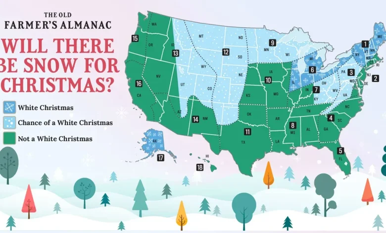A white Christmas coming? Old Farmer's Almanac makes its prediction