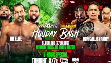 AEW Dynamite and Collision Holiday Bash SPOILERS from Manchester