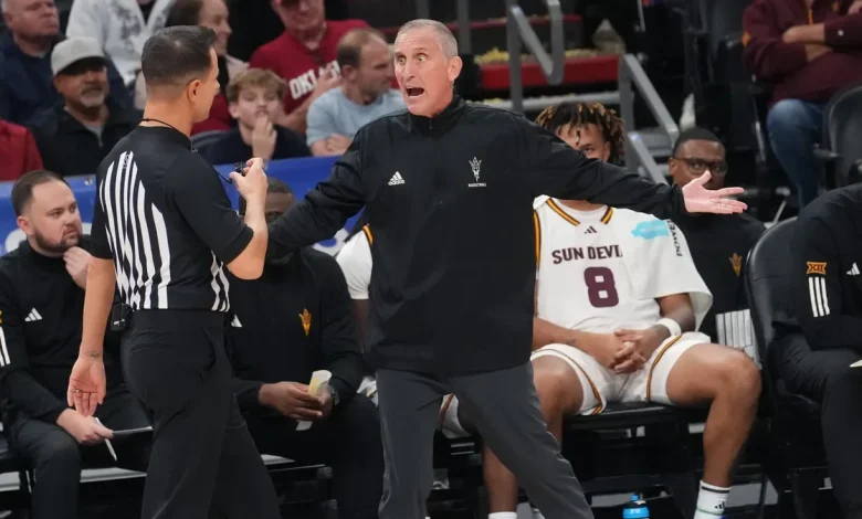 ASU coach Bobby Hurley ejected in last seconds of half vs Santa Clara