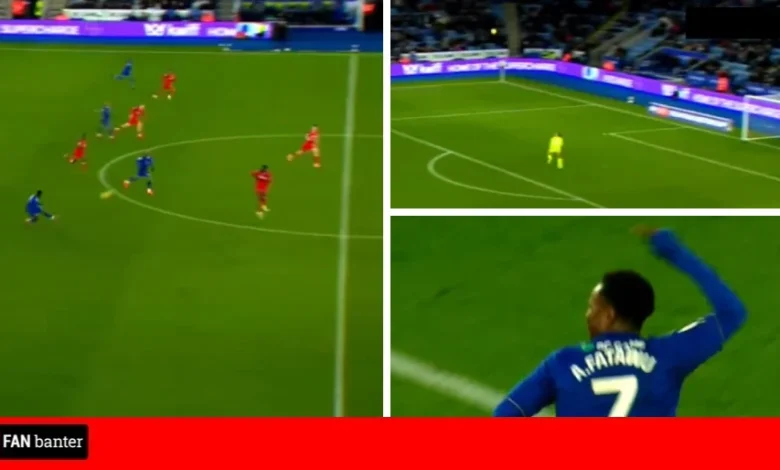 Abdul Fatawu goes viral after scoring from inside his own half for Leicester against Ipswich