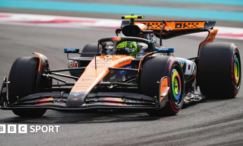 Abu Dhabi Grand Prix: Lando Norris edges Max Verstappen in first practice of title-decider
