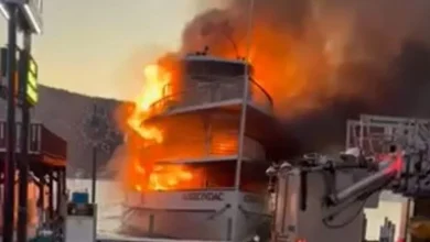 Adirondac tour boat catches fire on Lake George