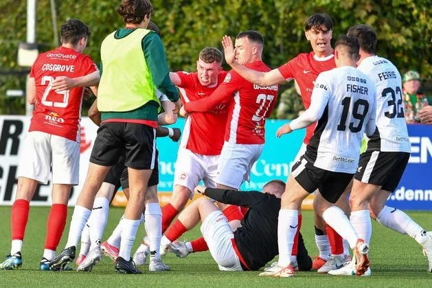 After last trip ended in a brawl, David Fisher says Glentoran will bring different fighting spirit to Inver Park