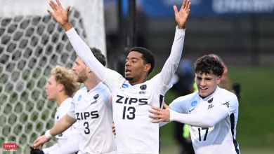 Agunbiade's Brace Advances Akron to NCAA Tournament Quarterfinals - University of Akron Athletics