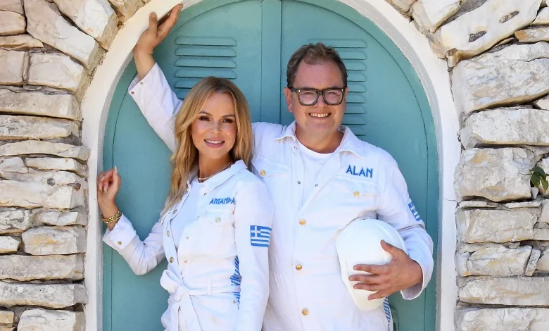 Alan Carr and Amanda Holden chat design, dating, and DIY ahead of their new renovation project in Amanda & Alan's Greek Job