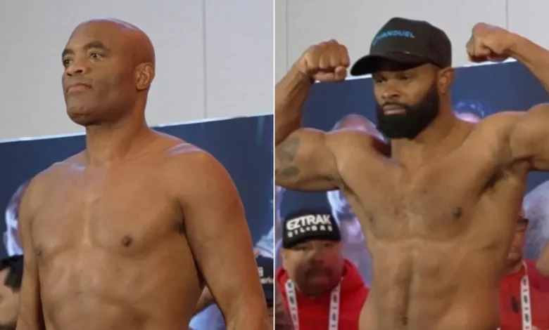 Anderson Silva, Tyron Woodley make weight for Netflix boxing match