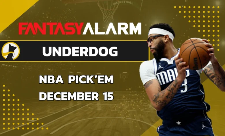 Anthony Davis Underdog NBA Picks Today, 12/15: Basketball Projections + More