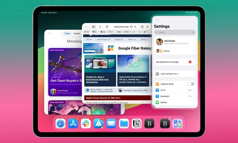 Apple Releases iPadOS 26.2 With Multitasking Improvements