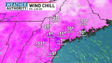 Arctic front to bring snow squalls, frigid wind chills to Maine by week's end