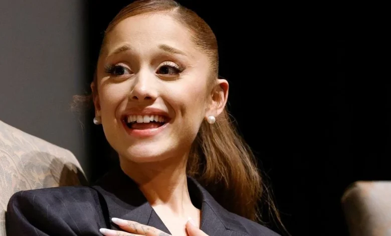Ariana Grande Becomes Naomi Campbell in Givenchy Suit & Bra