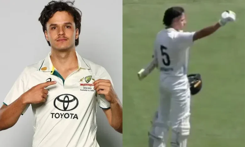 Australia's 20-year-old prodigy answers Ashes snub with gritty hundred in Sheffield