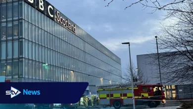 BBC Scotland building evacuated after fire