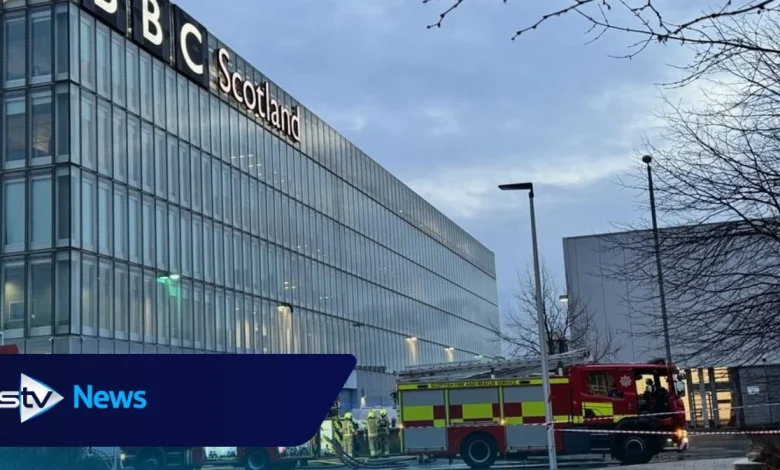 BBC Scotland building evacuated after fire