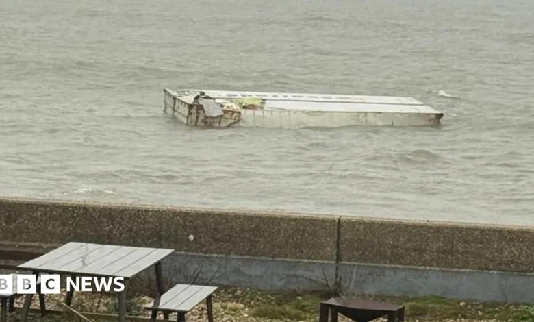 Banana containers clear-up operation under way on Sussex beaches