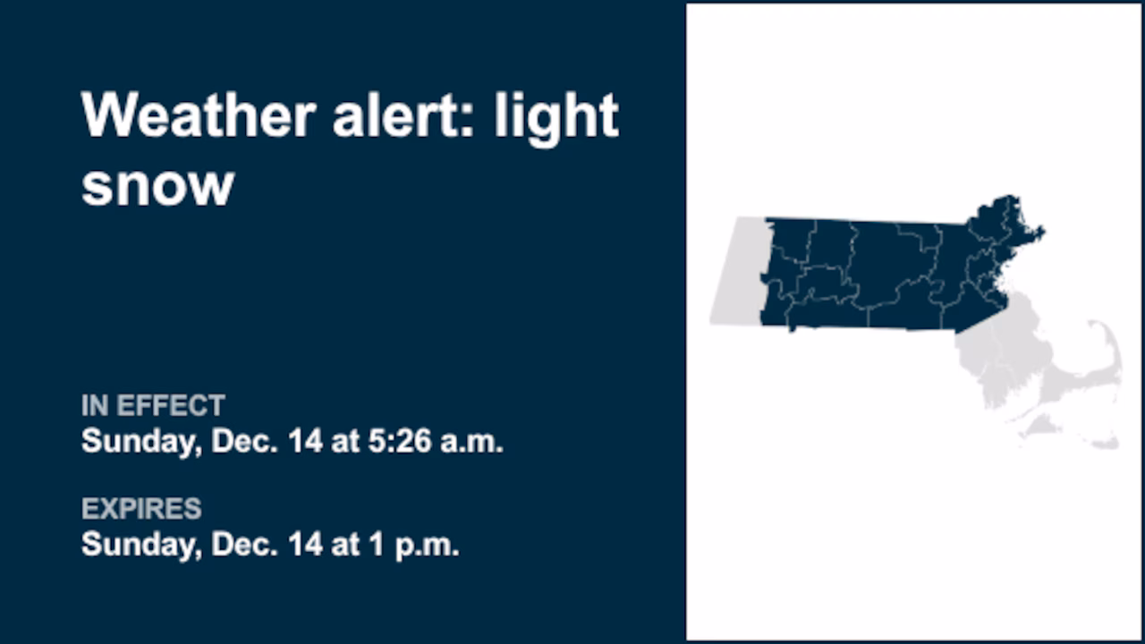 Be prepared for accumulating snow in 8 Massachusetts counties until Sunday morning