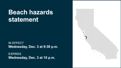 Beach hazards statement issued for Northern California Wednesday night