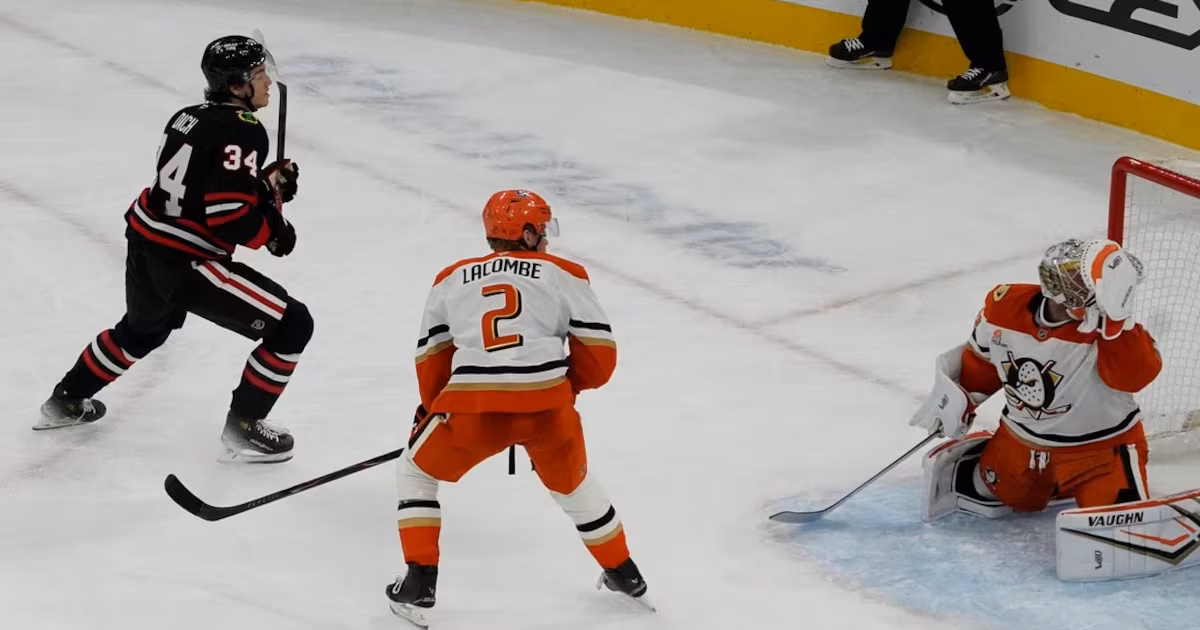 Bedard’s four points lead Blackhawks to comeback win over Ducks