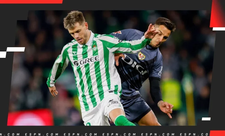 Betis necesita dar otro paso firme ante Rayo Vallecano para afianzarse en la pelea europea