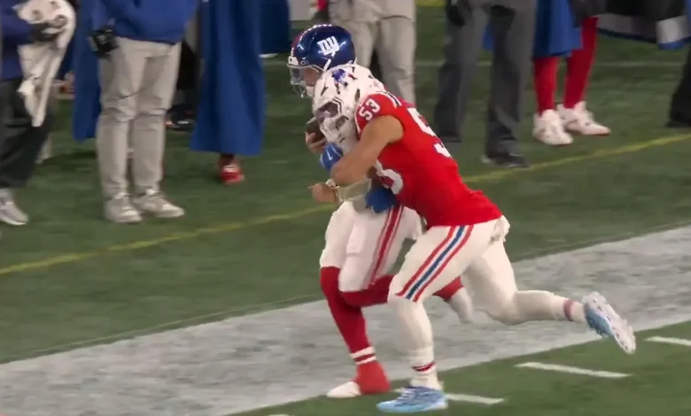 Big Hit On Jaxson Dart Reignites Patrick Mahomes Controversy With Fight Between Patriots And Giants