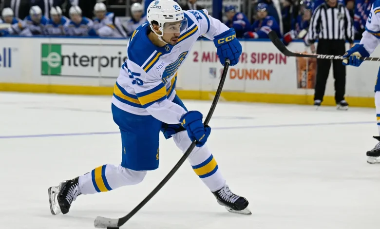 Blues Forward Jordan Kyrou Injured, Ruled Out For Remainder Of Game Vs. Senators