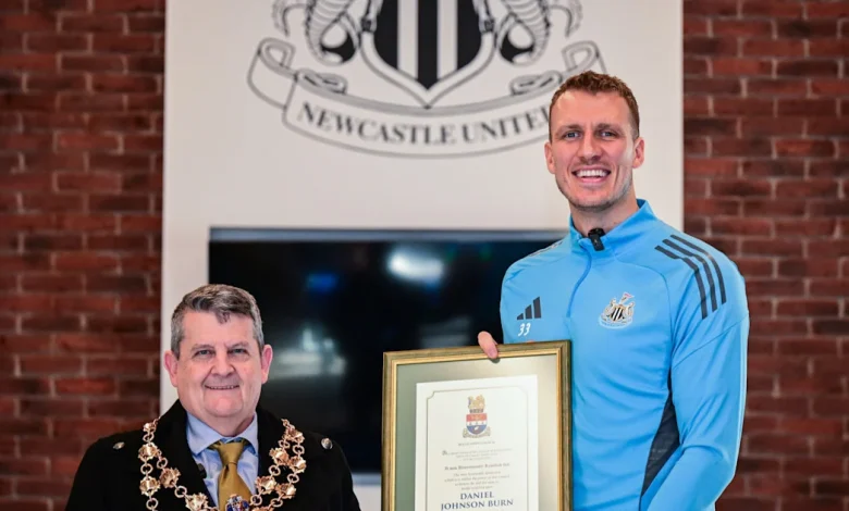 Blyth Honors Newcastle United Defender Dan Burn with Freedom of the Town