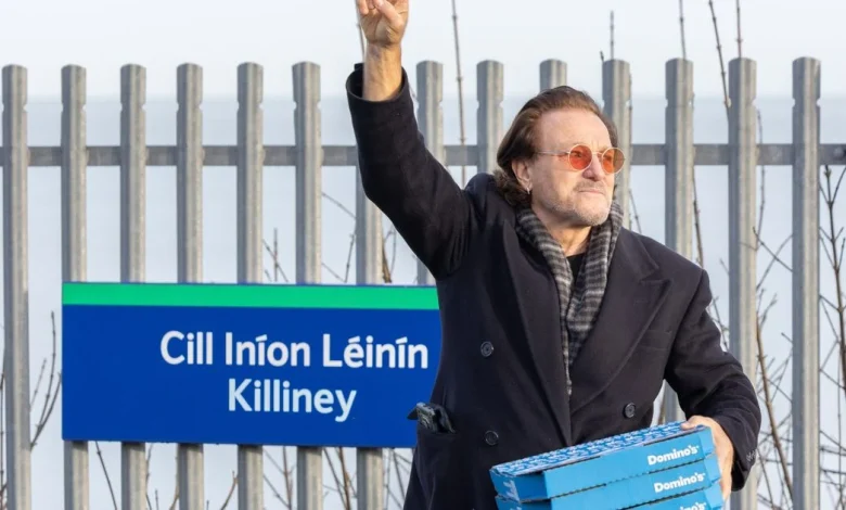 Bono doppelgänger turns heads at opening of new south Dublin Domino's