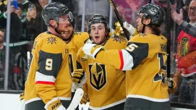Bowman ties game late in 3rd period, Golden Knights top Blackhawks in shootout