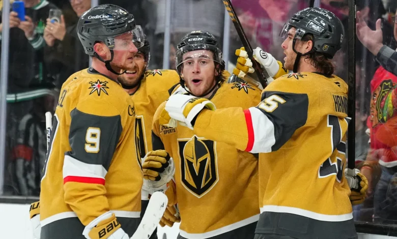 Bowman ties game late in 3rd period, Golden Knights top Blackhawks in shootout