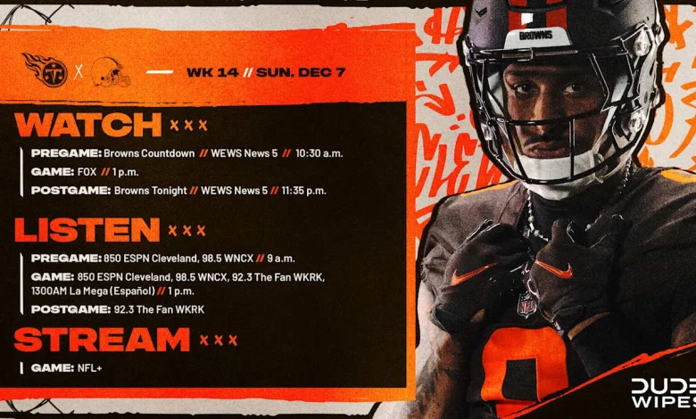 Browns vs. Titans: How to Watch, Listen & Live Stream