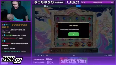 Cabrzy hits a max win on Rainbow Princess slot