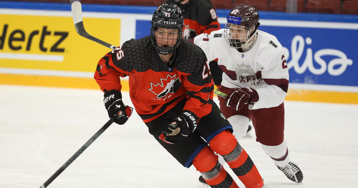 Caleb Desnoyers adds a golden touch to Canada's World Junior camp
