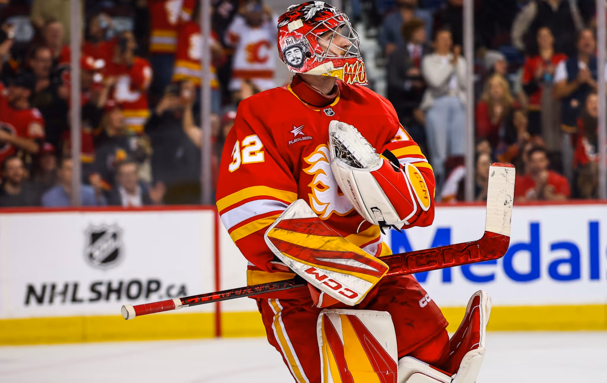 Calgary Flames goalie Dustin Wolf has major statistical gap between Saddledome and road games