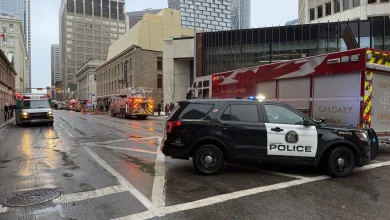 Calgary fire crews knock down blaze at historic Alberta Hotel building