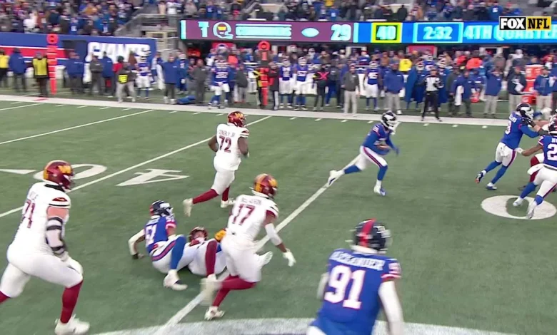 Can't-Miss Play: Abdul Carter's forced fumble vs. Commanders leads to lateral frenzy at MetLife