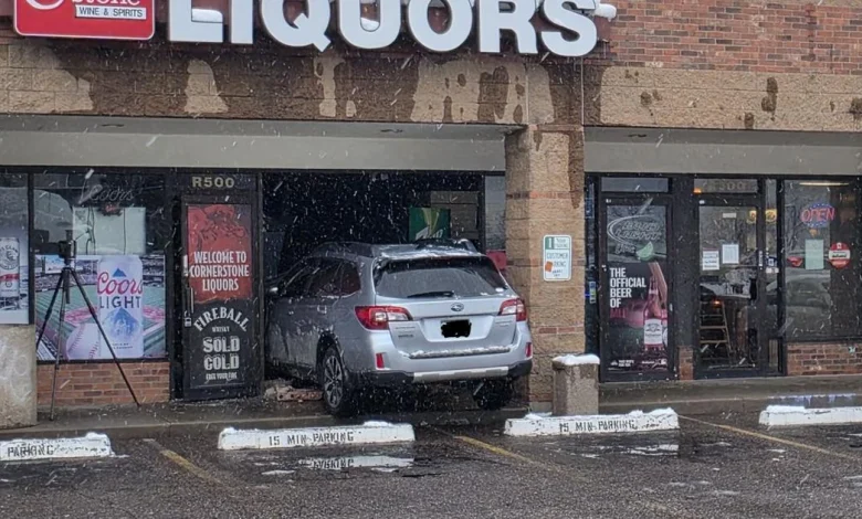 Car crashes through Arvada liquor store, seriously injures person standing outside