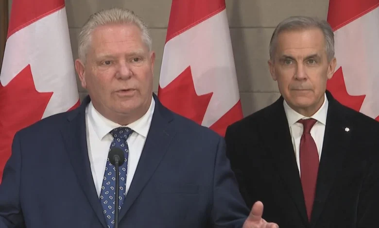 Carney rolls eyes as Ford brags about anti-tariff ad that derailed U.S. trade negotiations