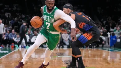 Celtics hold off late Knicks charge to win 123-117 in rematch of East semifinal