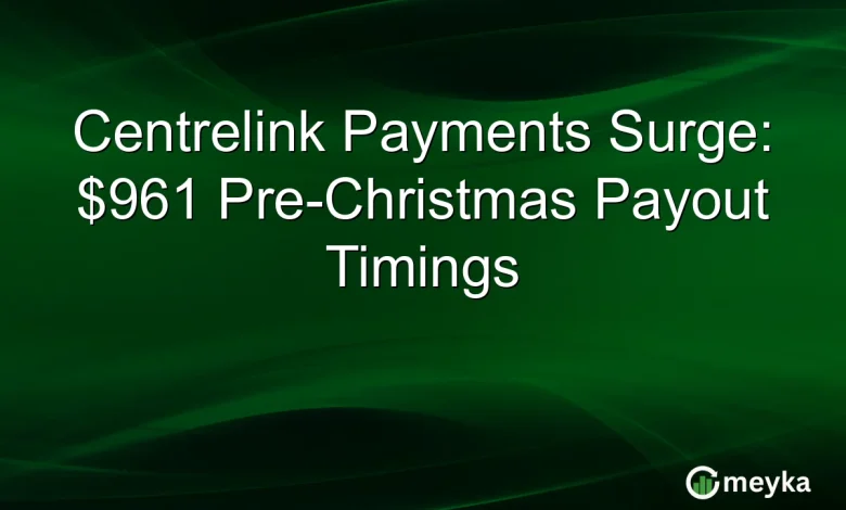 Centrelink Payments Surge: $961 Pre-Christmas Payout Timings