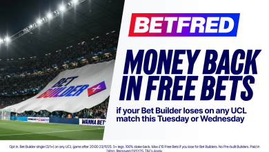 Champions League offer: Bet £10 on a Bet Builder tonight & get money back as a free bet if it loses