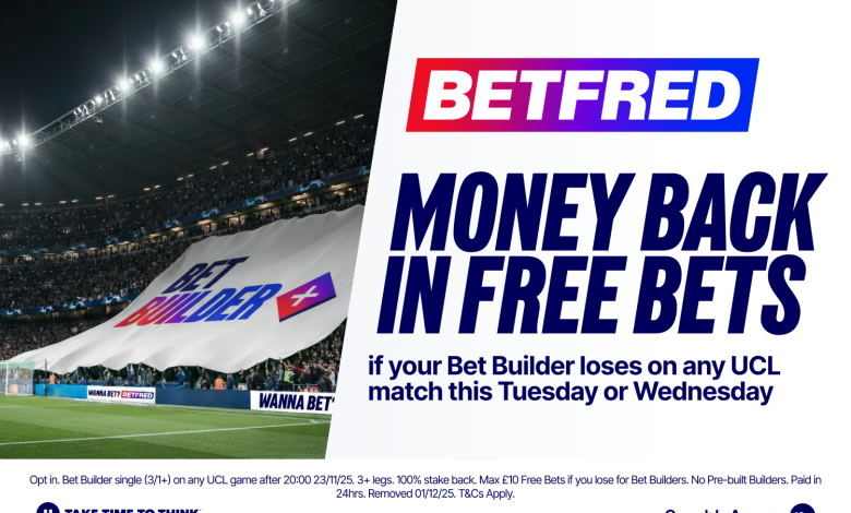 Champions League offer: Bet £10 on a Bet Builder tonight & get money back as a free bet if it loses