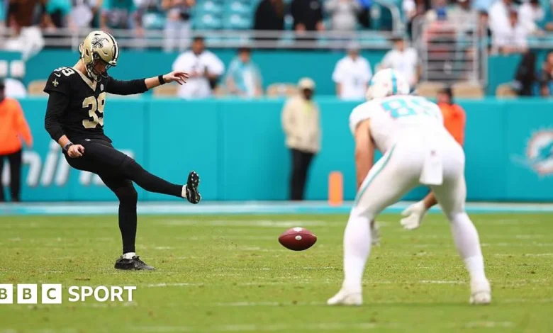 Charlie Smyth: Former Down goalkeeper kicks field goal on NFL debut for New Orleans Saints