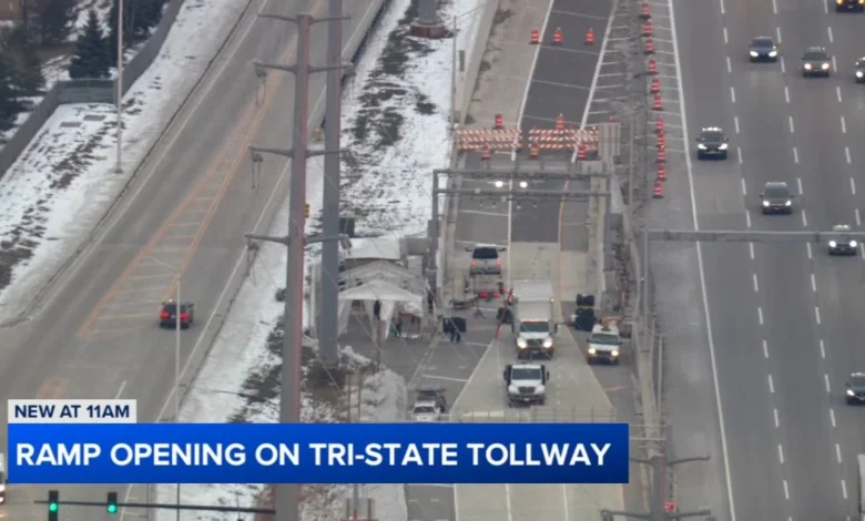 Chicago area traffic: New ramp from SB Tri-State Tollway to County Line Road opening
